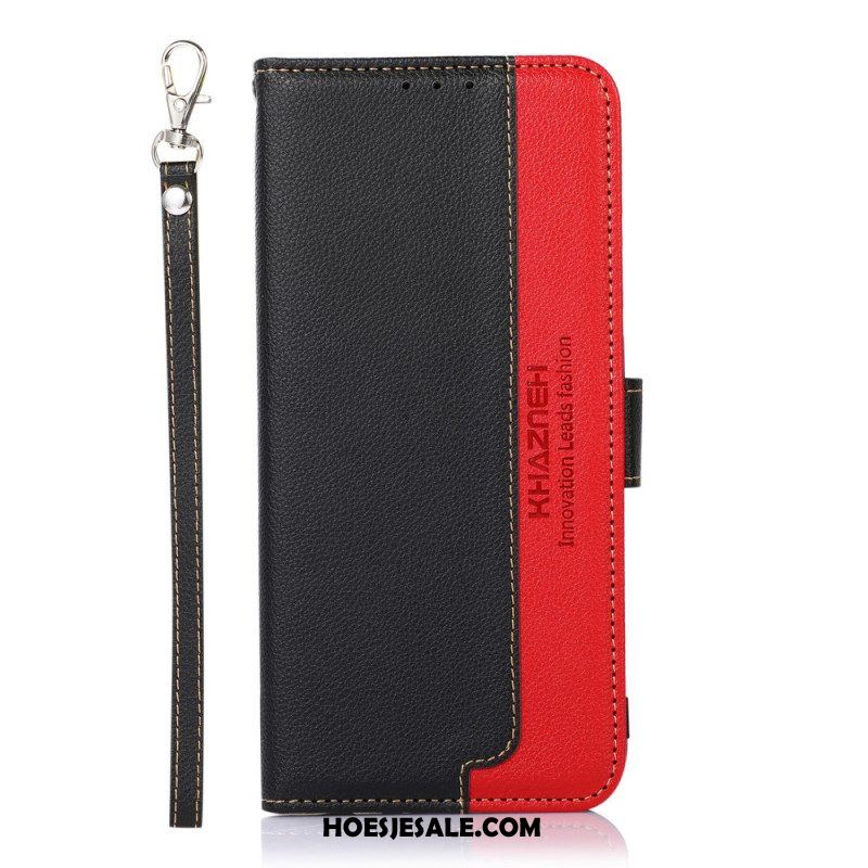 Folio-hoesje voor Xiaomi Redmi Note 11 Pro / 11 Pro 5G Lychee-stijl Rfid Khazneh