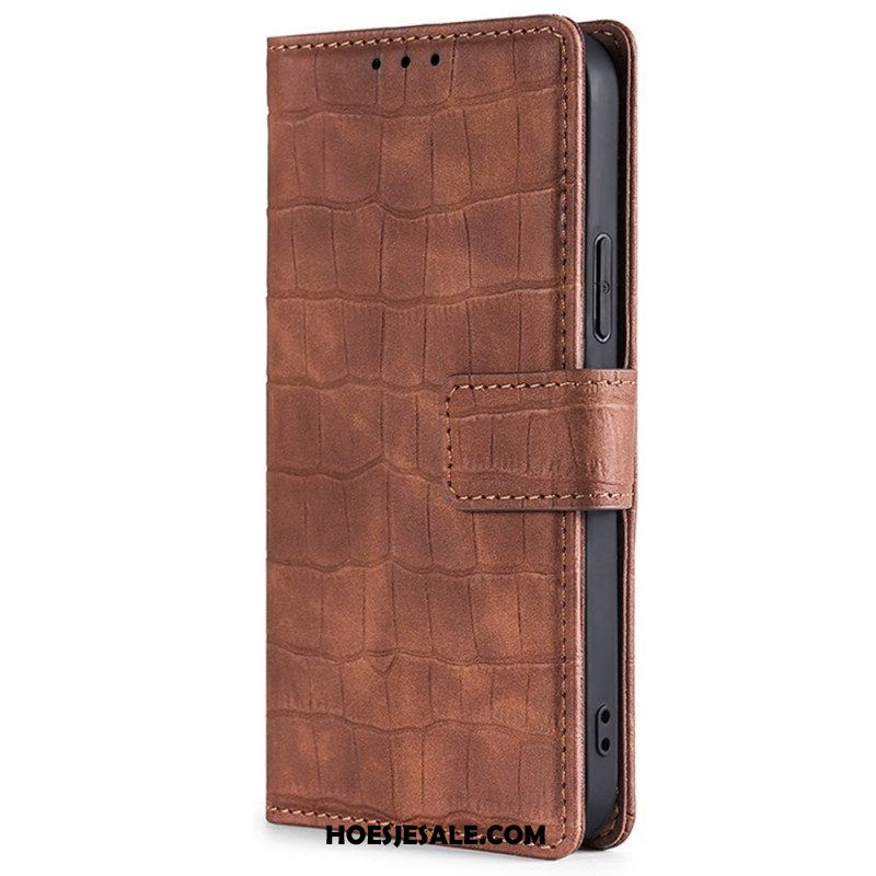 Folio-hoesje voor Xiaomi Redmi Note 11 Pro / 11 Pro 5G Skin-touch-krokodil