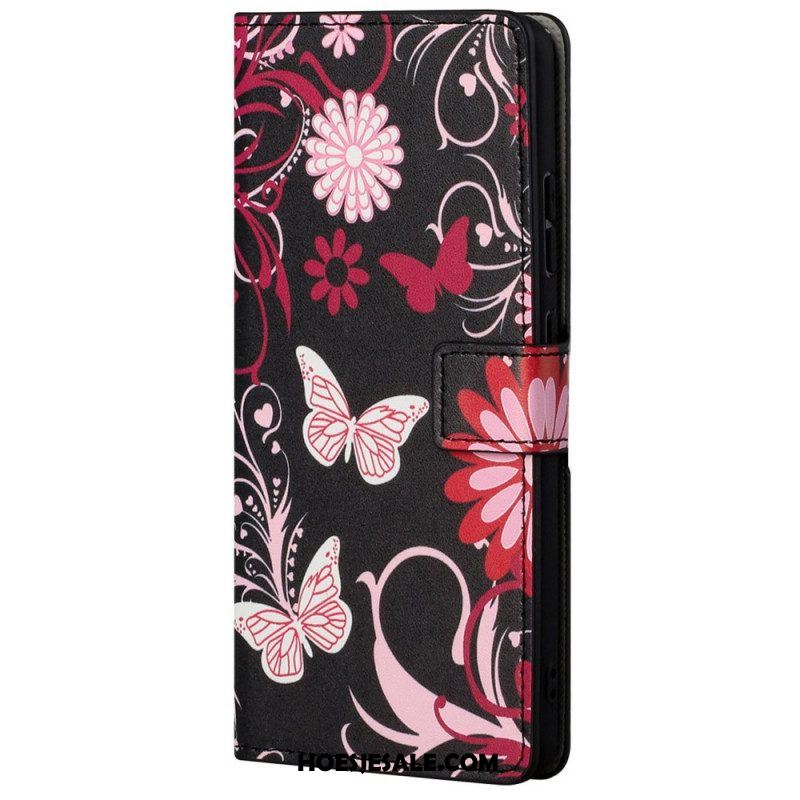 Folio-hoesje voor Xiaomi Redmi Note 11 Pro / 11 Pro 5G Vlinders En Bloemen