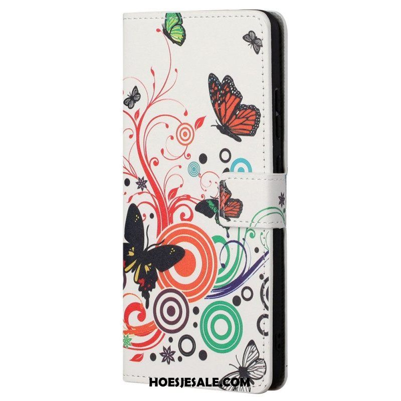 Folio-hoesje voor Xiaomi Redmi Note 11 Pro / 11 Pro 5G Vlinders En Bloemen