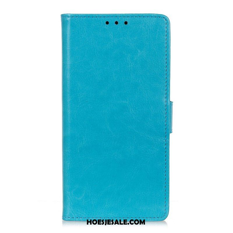 Folio-hoesje voor Xiaomi Redmi Note 11 Pro Plus 5G Glanzend Leereffect