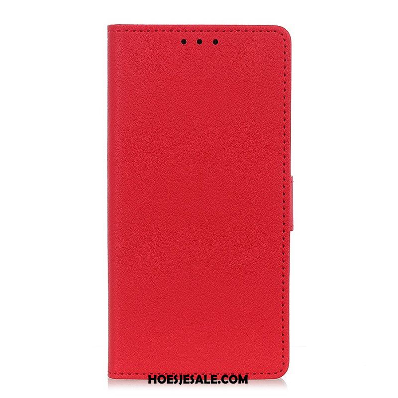 Folio-hoesje voor Xiaomi Redmi Note 11 Pro Plus 5G Klassiek Leereffect