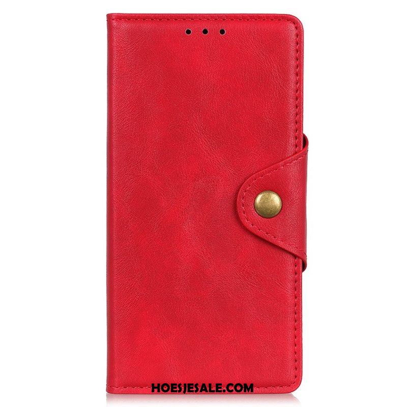 Folio-hoesje voor Xiaomi Redmi Note 11 Pro Plus 5G Knoop Van Imitatieleer