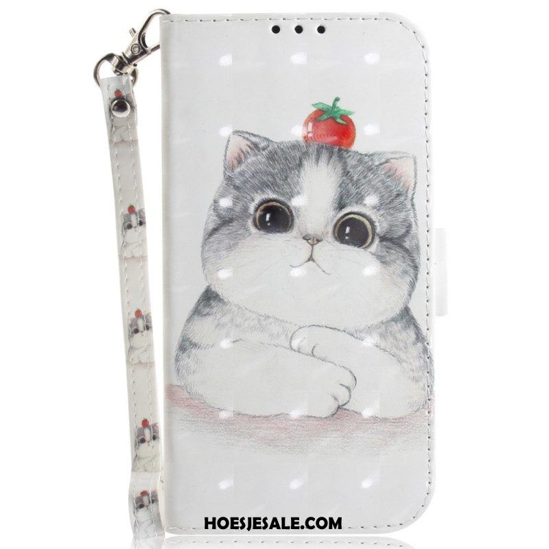 Folio-hoesje voor Xiaomi Redmi Note 12 4G Met Ketting Originele String Cat