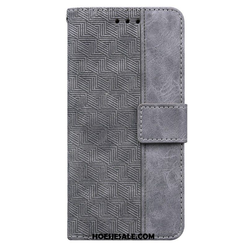 Folio-hoesje voor Xiaomi Redmi Note 12 4G Met Ketting Patroon Met Bandjes