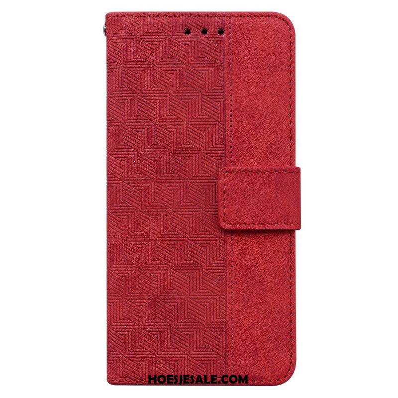 Folio-hoesje voor Xiaomi Redmi Note 12 4G Met Ketting Patroon Met Bandjes
