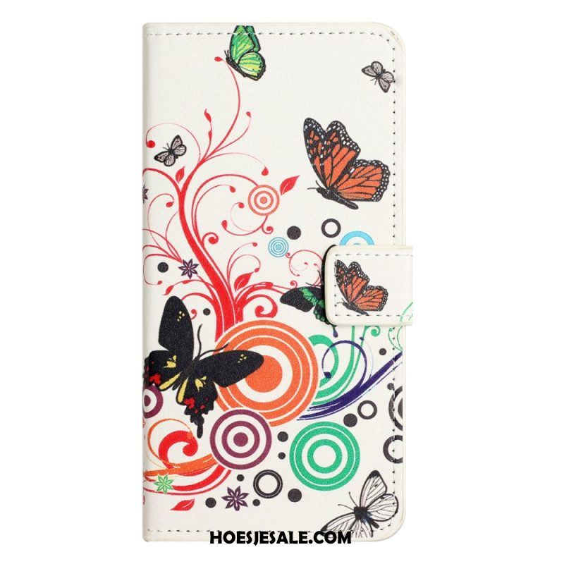 Folio-hoesje voor Xiaomi Redmi Note 12 4G Mooie Vlinders