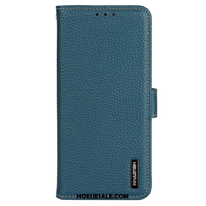 Folio-hoesje voor Xiaomi Redmi Note 12 Pro Khazneh Lychee Leer