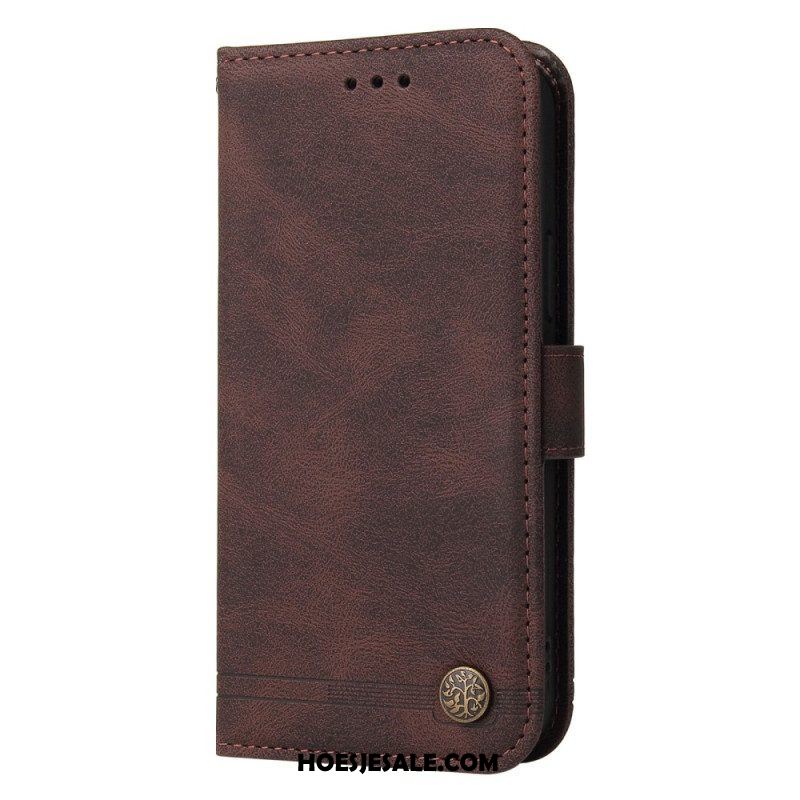 Folio-hoesje voor Xiaomi Redmi Note 12 Pro Leerstijl Met Decoratieve Klinknagel