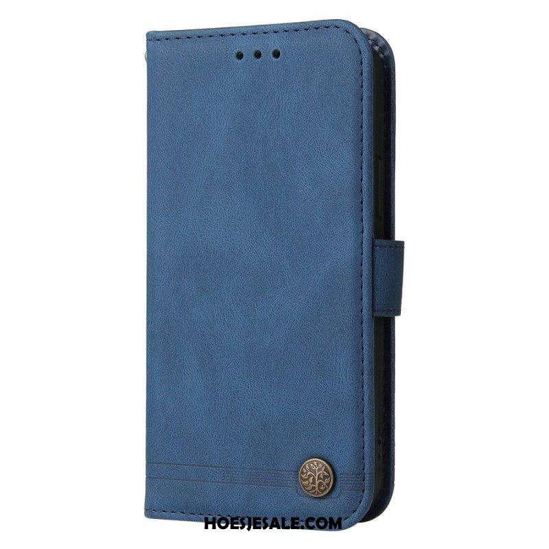 Folio-hoesje voor Xiaomi Redmi Note 12 Pro Leerstijl Met Decoratieve Klinknagel