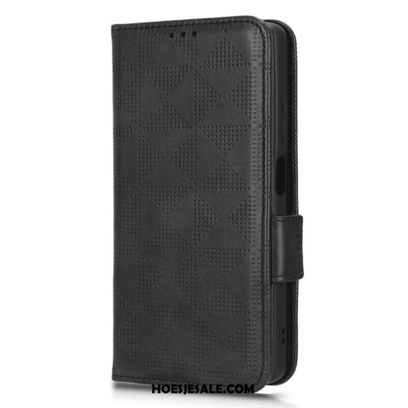 Folio-hoesje voor Xiaomi Redmi Note 12 Pro Plus Driehoeken Met Lanyard