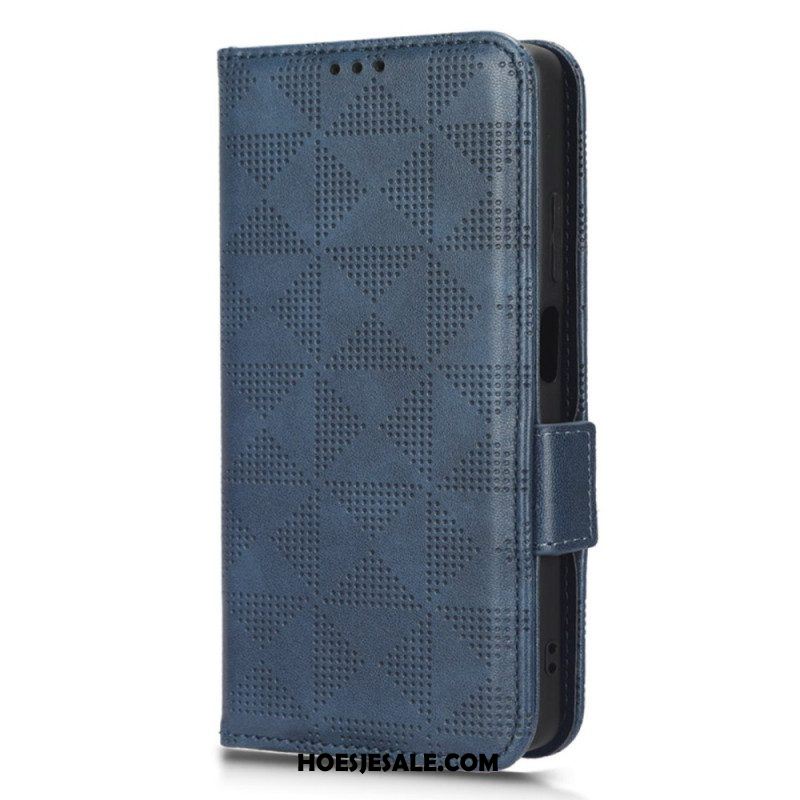 Folio-hoesje voor Xiaomi Redmi Note 12 Pro Plus Driehoeken Met Lanyard