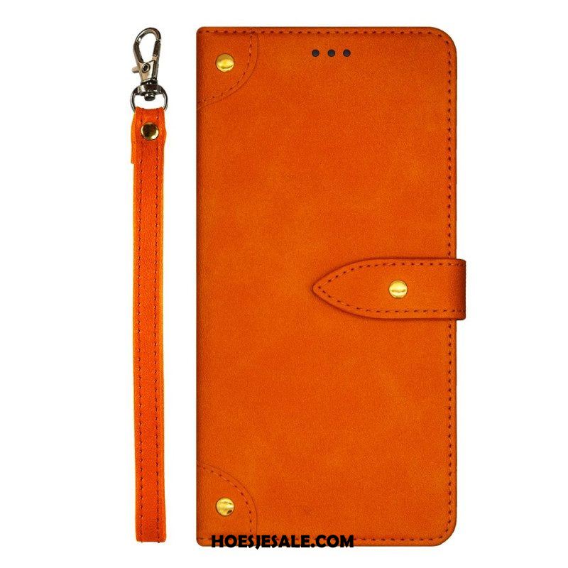 Folio-hoesje voor Xiaomi Redmi Note 12 Pro Plus Klinknagels En Riem Idewei