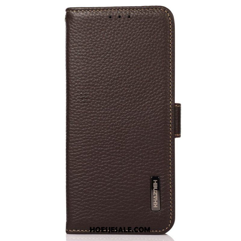 Folio-hoesje voor Xiaomi Redmi Note 12 Pro Plus Lychee Leer Khazneh Rfid