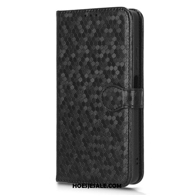 Folio-hoesje voor Xiaomi Redmi Note 12 Pro Plus Met Ketting Strappy-patroon In 3d