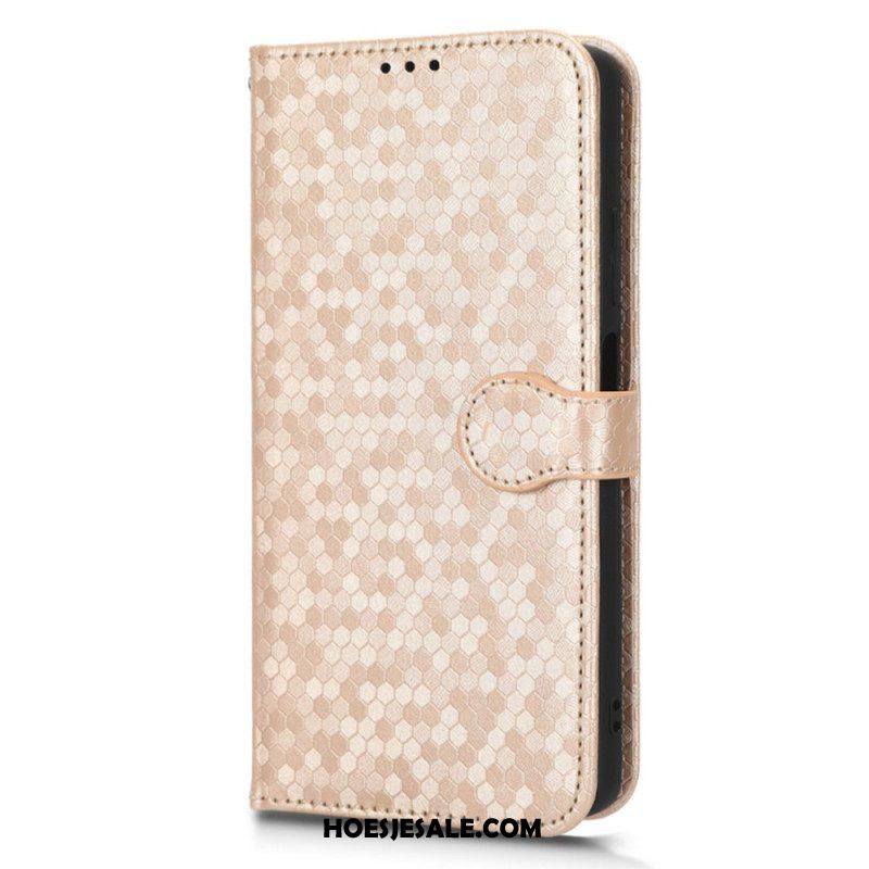 Folio-hoesje voor Xiaomi Redmi Note 12 Pro Plus Met Ketting Strappy-patroon In 3d