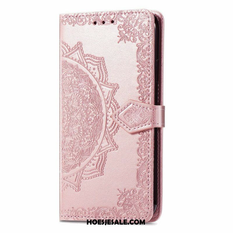 Folio-hoesje voor iPhone 13 Mini Mandala Middeleeuwen