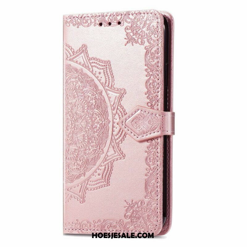 Folio-hoesje voor iPhone 13 Mini Mandala Middeleeuwen