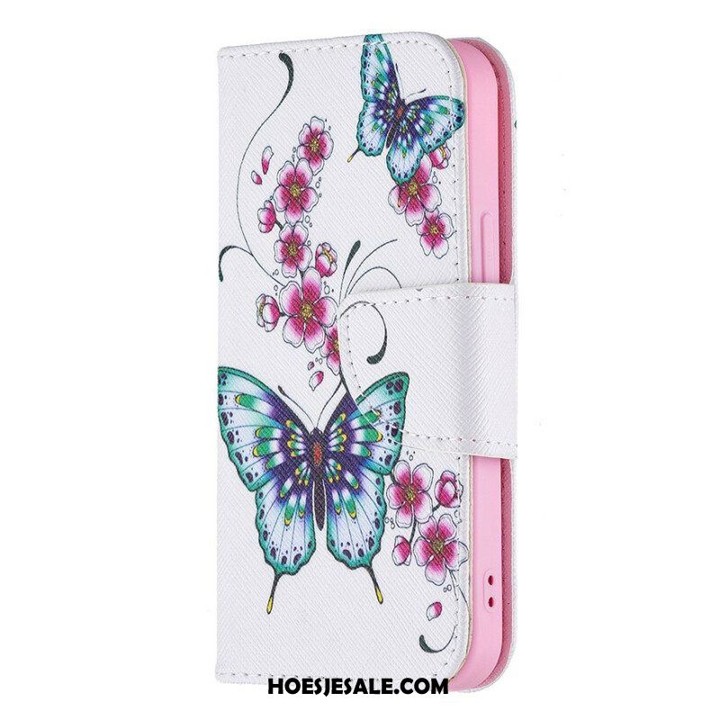 Folio-hoesje voor iPhone 13 Mini Prachtige Vlinders