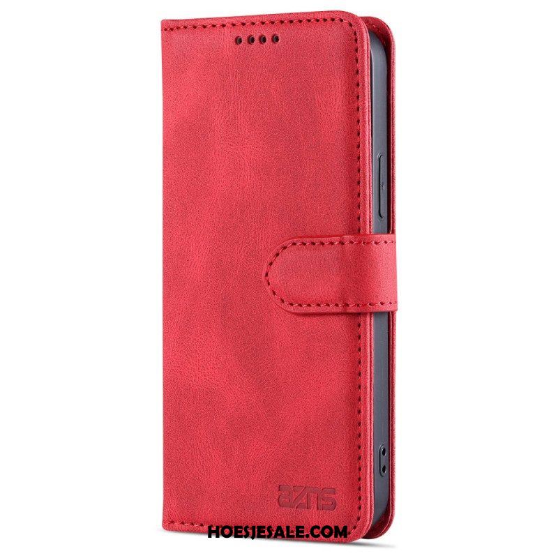 Folio-hoesje voor iPhone 14 Azns Leerstyling