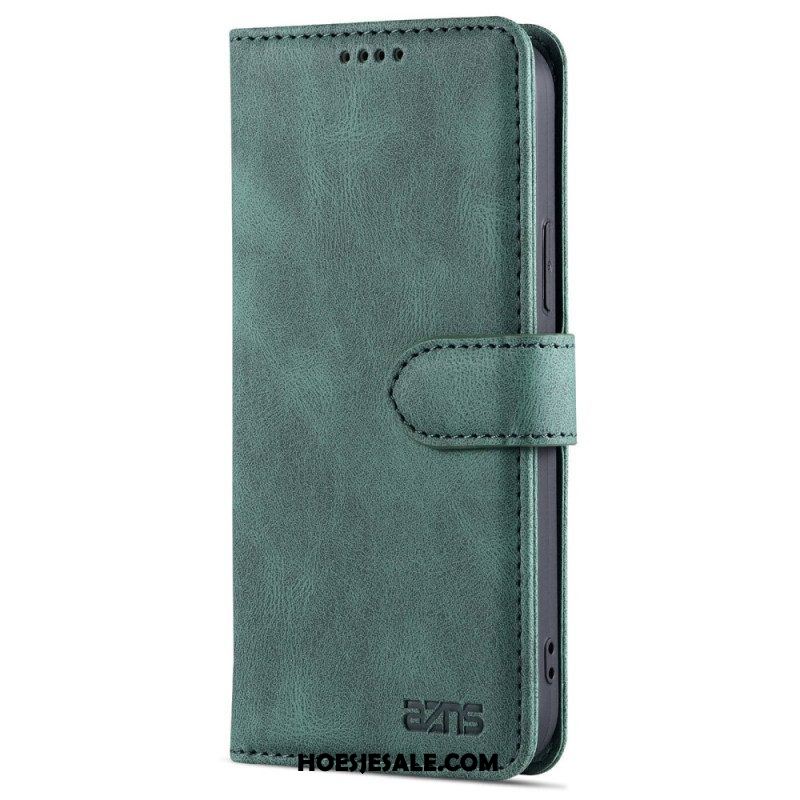 Folio-hoesje voor iPhone 14 Azns Leerstyling