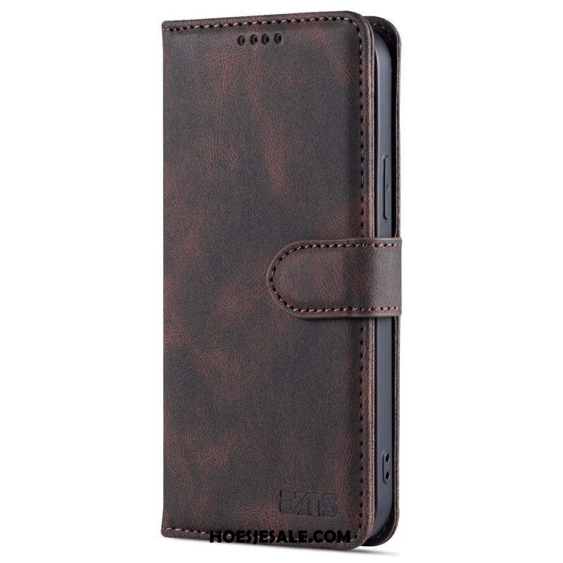 Folio-hoesje voor iPhone 14 Azns Leerstyling