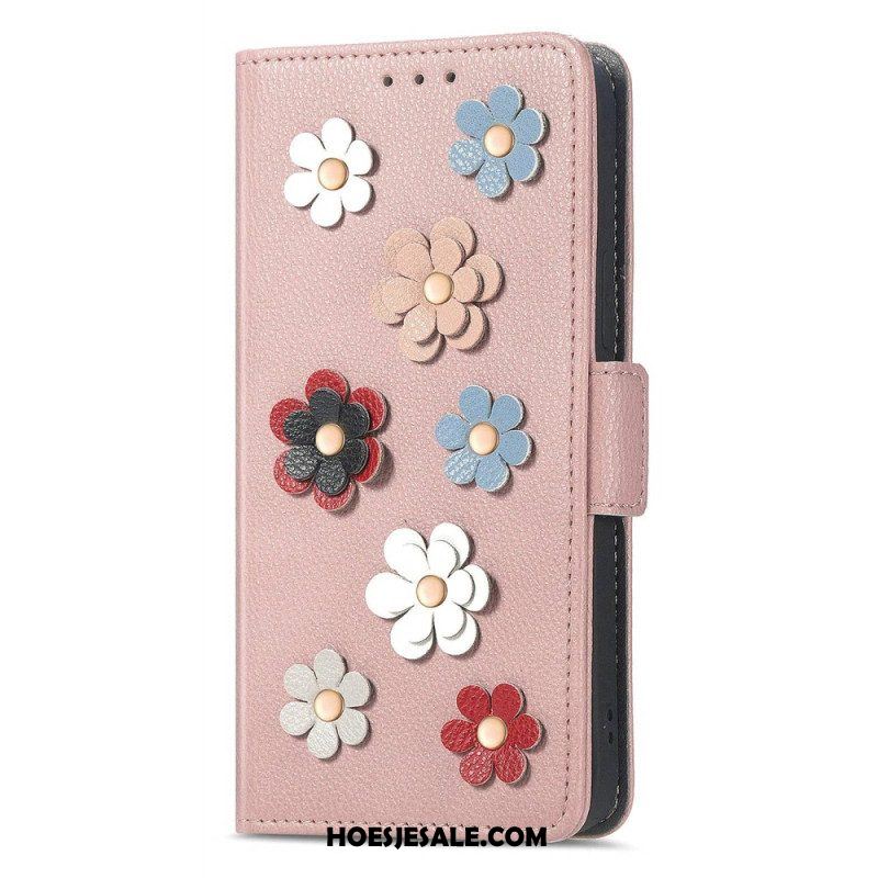 Folio-hoesje voor iPhone 14 Decoratieve Bloemen