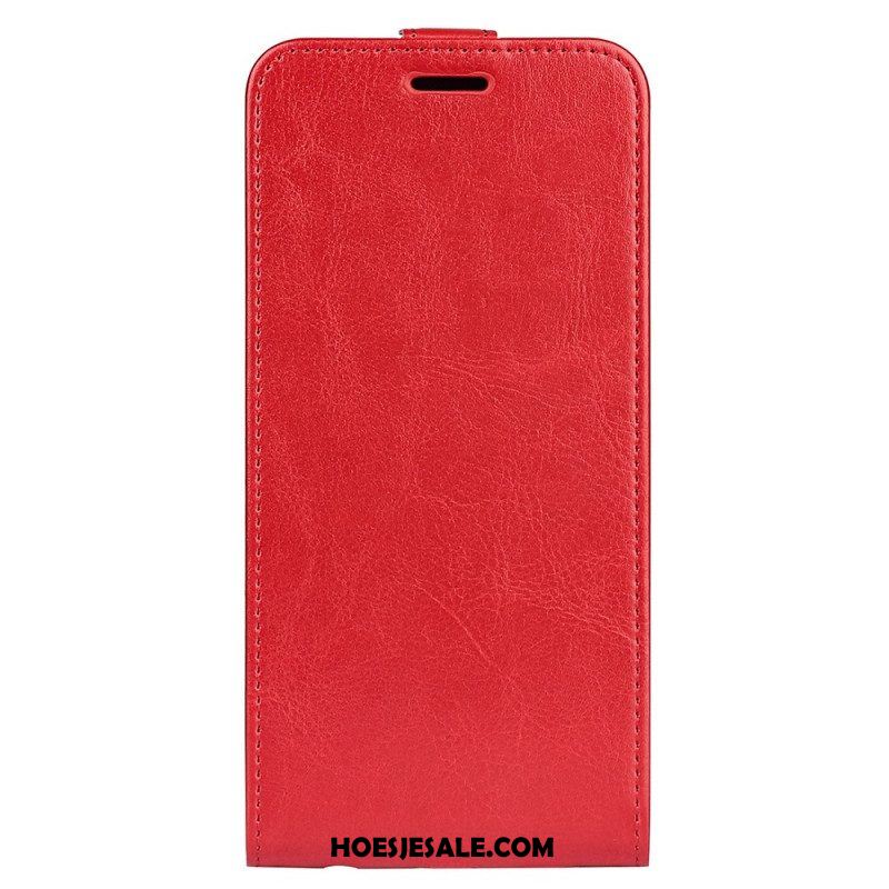 Folio-hoesje voor iPhone 14 Flip Case Verticale Flap Leer Effect