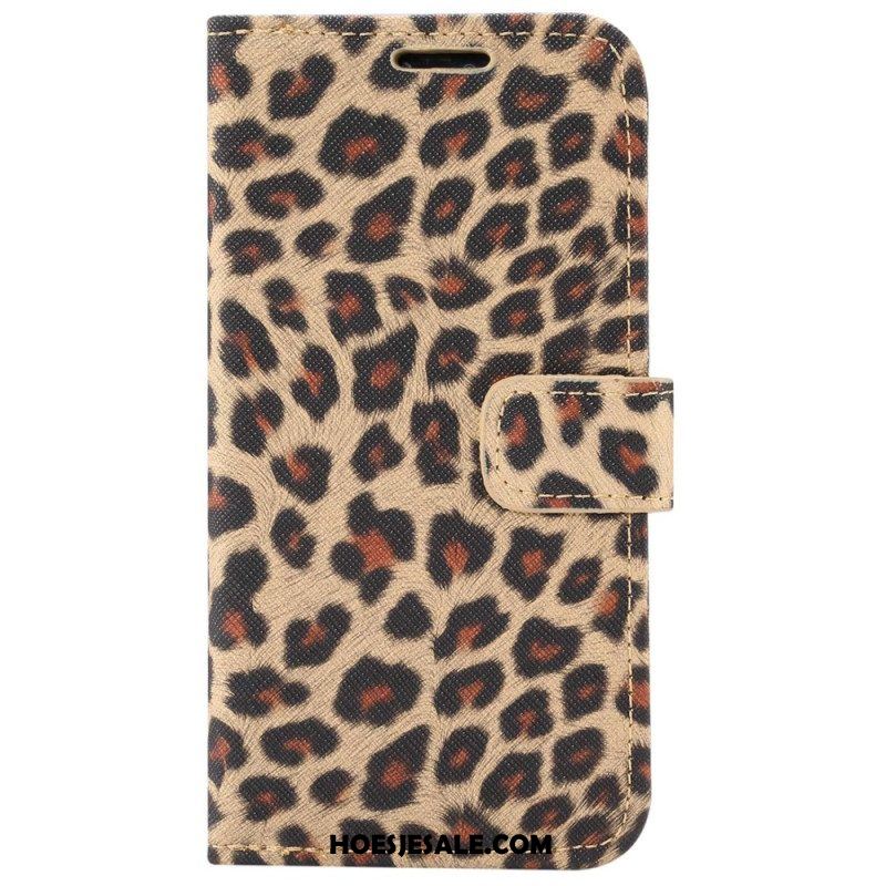 Folio-hoesje voor iPhone 14 Luipaard