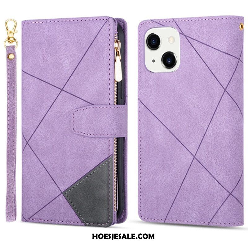 Folio-hoesje voor iPhone 14 Met Ketting Riemgeometrie