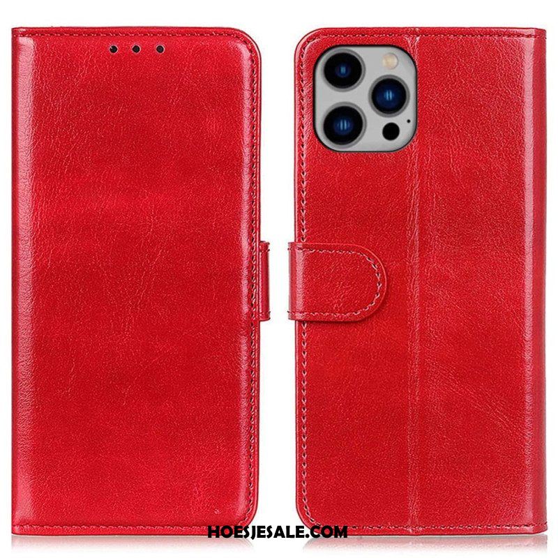 Folio-hoesje voor iPhone 14 Plus Finesse Van Kunstleer