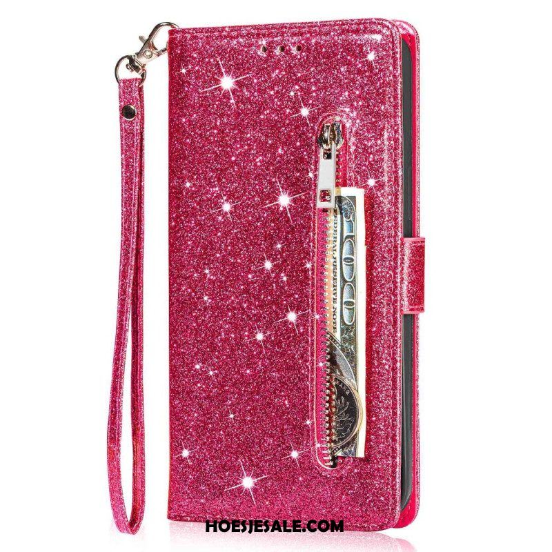 Folio-hoesje voor iPhone 14 Pro Max Portemonnee Leren Glitter Portemonnee