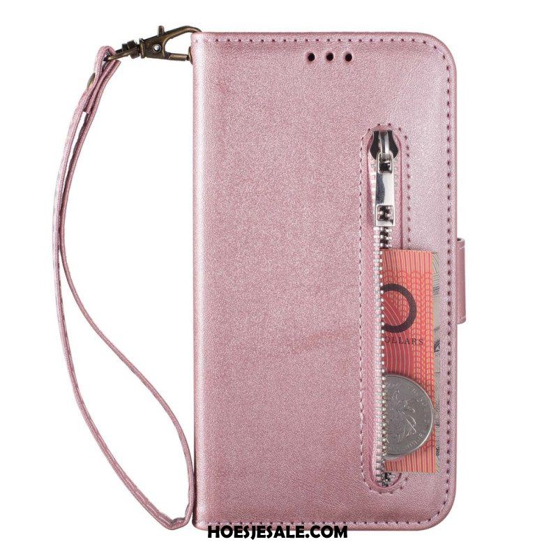 Folio-hoesje voor iPhone 14 Pro Met Ketting Lanyard Portemonnee