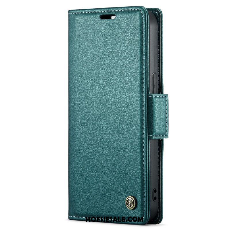 Folio-hoesje voor iPhone 15 Caseme Lederen Stijl