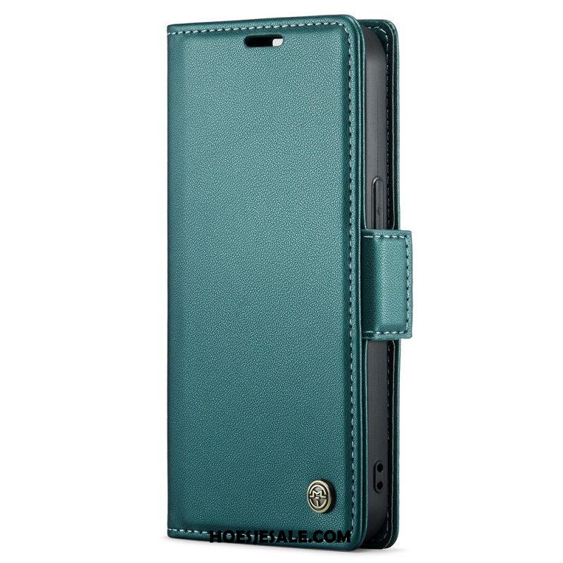 Folio-hoesje voor iPhone 15 Plus Caseme Lederen Stijl