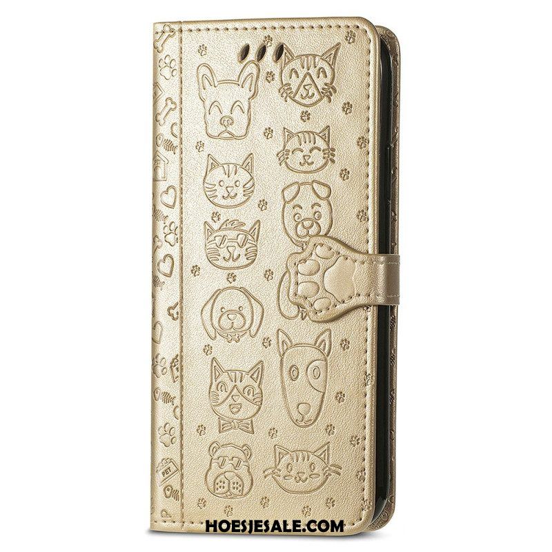 Folio-hoesje voor iPhone 15 Pro Max Geanimeerde Dieren