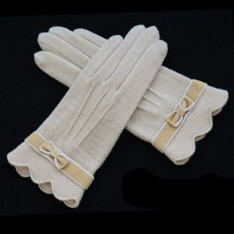 Handschoenen Dames Nieuwe Vlinderdas Winter Grijs Handschoen Kopen