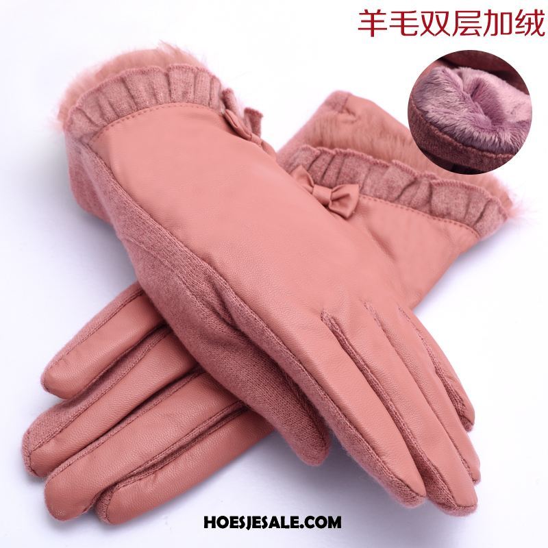 Handschoenen Dames Winter Blijf Warm Elegante Purper Koude Goedkoop