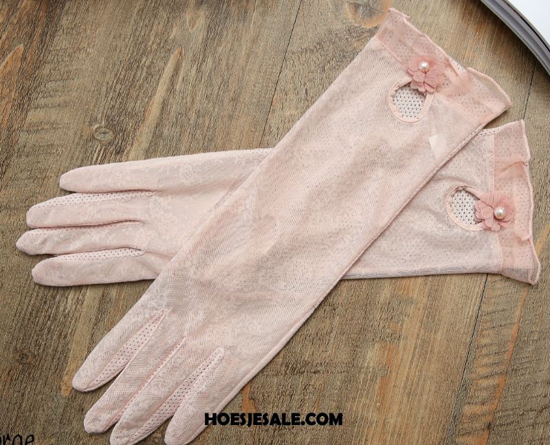 Handschoenen Dames Zonnebrandcrème Touchscreen Zijde Korte Antislip Kopen