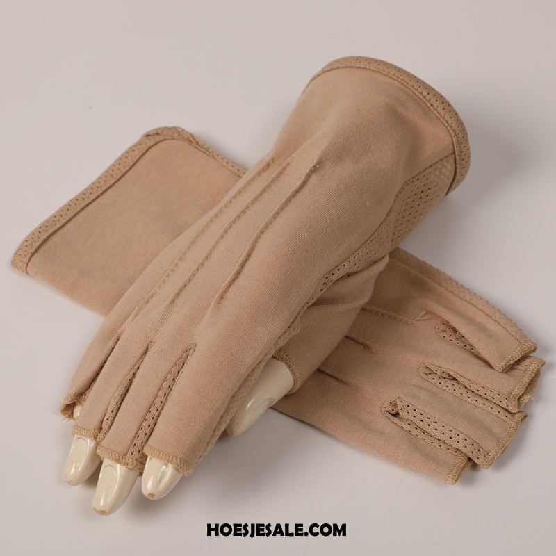 Handschoenen Heren Halve Vinger Grijs Outdoor Antislip Dun Sale