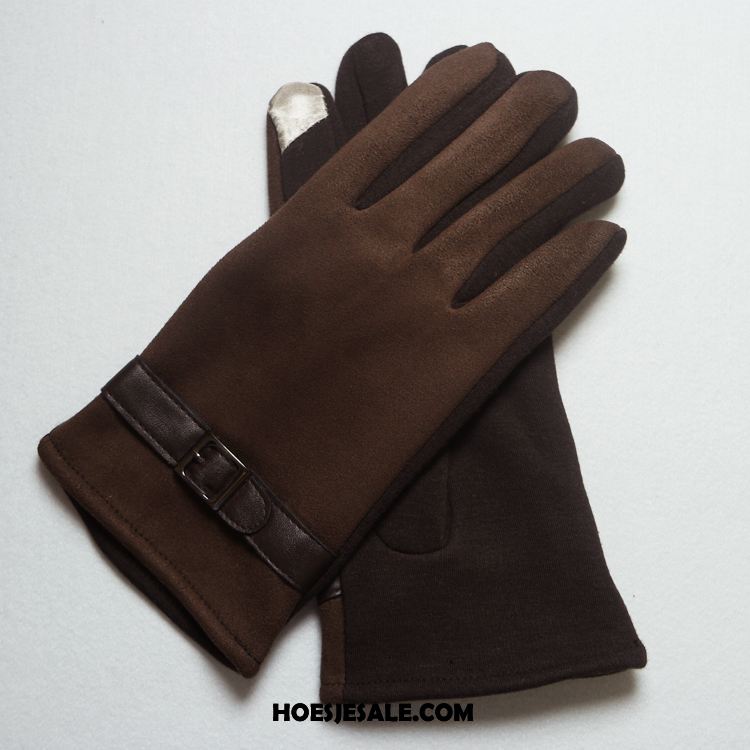 Handschoenen Heren Touchscreen Blijf Warm Zeemleer Winter Outdoor Kopen