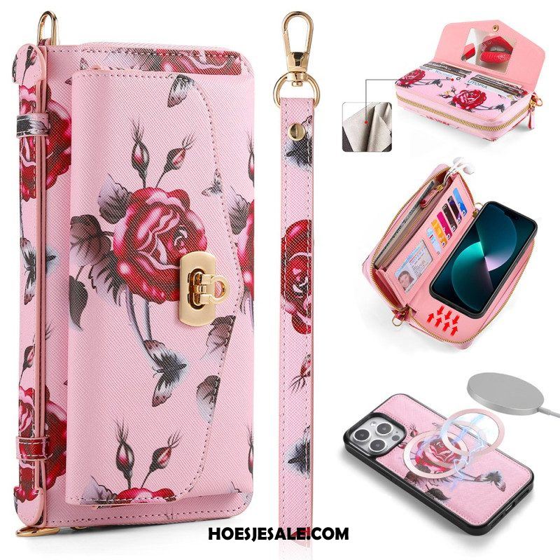 Hoesje Flip Case voor iPhone 15 Pro Compleet Accessoire Met Afneembare Schaal