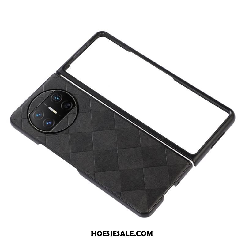 Hoesje Huawei Mate X3 Kunstleer Met Ruitpatroon