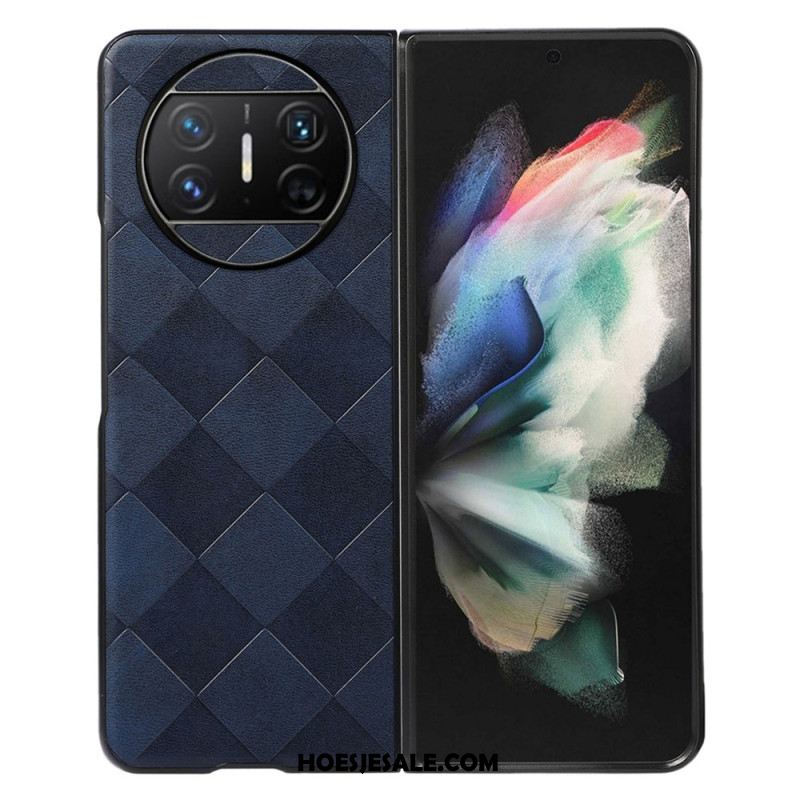 Hoesje Huawei Mate X3 Kunstleer Met Ruitpatroon