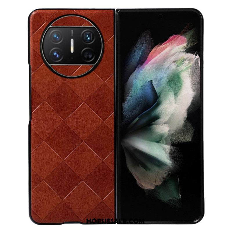 Hoesje Huawei Mate X3 Kunstleer Met Ruitpatroon