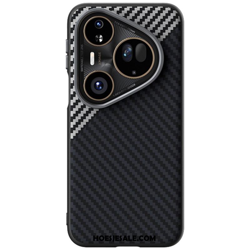 Hoesje Huawei Pura 80 Ultra Magsafe Koolstofvezel Abeel Bescherming Hoesje