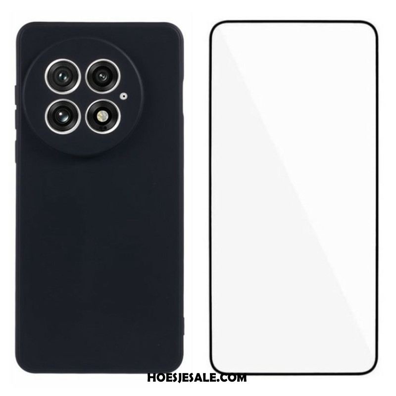 Hoesje Oneplus 13 2-in-1 Flexibele Siliconen Met Schermbeschermer Van Gehard Glas Bescherming Hoesje