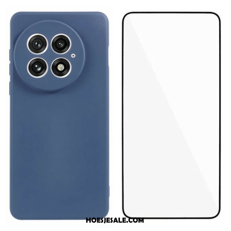 Hoesje Oneplus 13 2-in-1 Flexibele Siliconen Met Schermbeschermer Van Gehard Glas Bescherming Hoesje