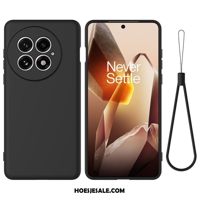 Hoesje Oneplus 13 Vloeibare Siliconen Met Bandje Bescherming Hoesje