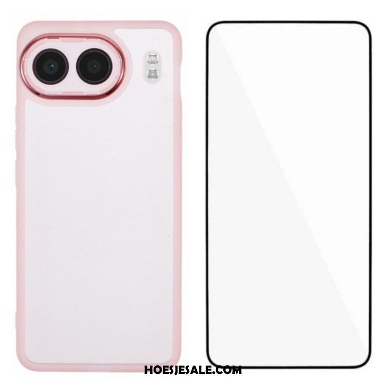 Hoesje Oneplus Nord 4 Getint Met Gehard Glazen Schermbeschermer